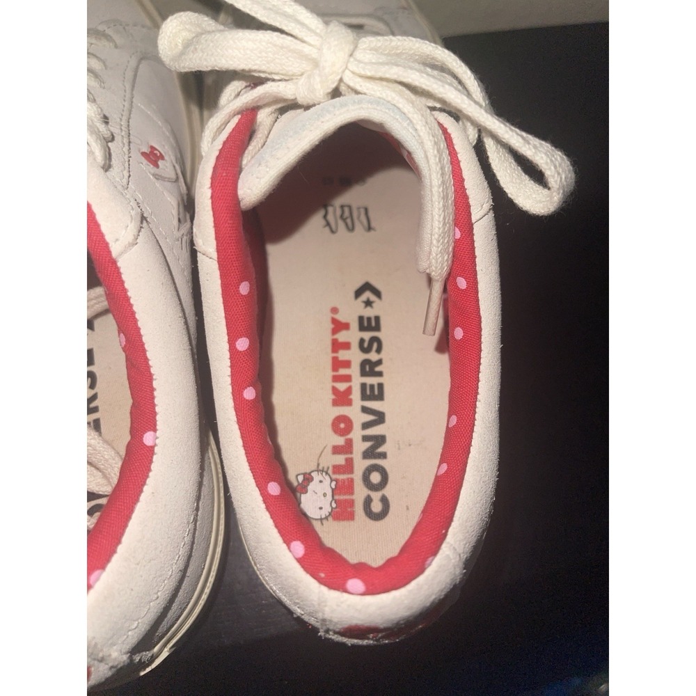 Converse x Hello Kitty One Star Suede Low Sneakers Shoes White Women's Size 7 - Picture 5 of 8